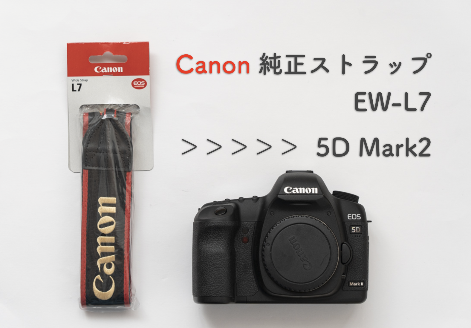 中古5D mark2にCanon純正ワイドストラップ L7(EW-L7)を購入。使用感 
